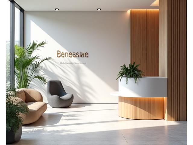 Ingresso moderno e accogliente dell'ufficio Benessere Zenit a Porta Nuova, Milano