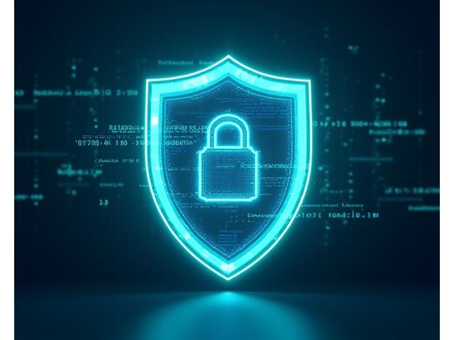 Icone di lucchetto e scudo digitale che rappresentano la protezione dei dati su uno sfondo tecnologico.