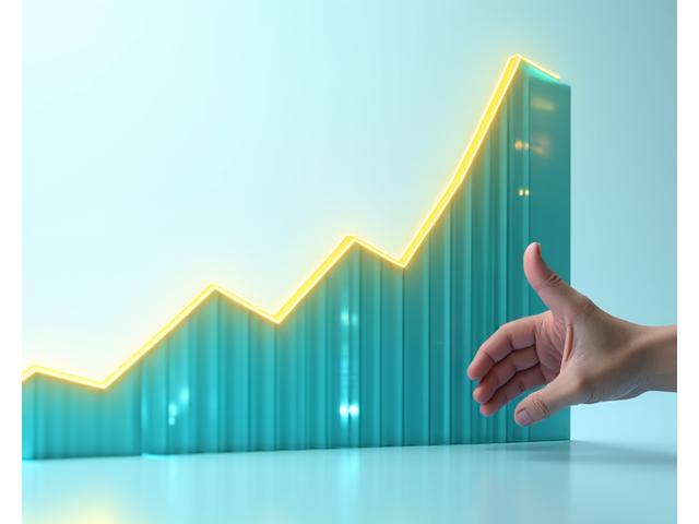 Grafico stilizzato che mostra un trend di crescita nell'adozione di tecnologia da parte di persone anziane.